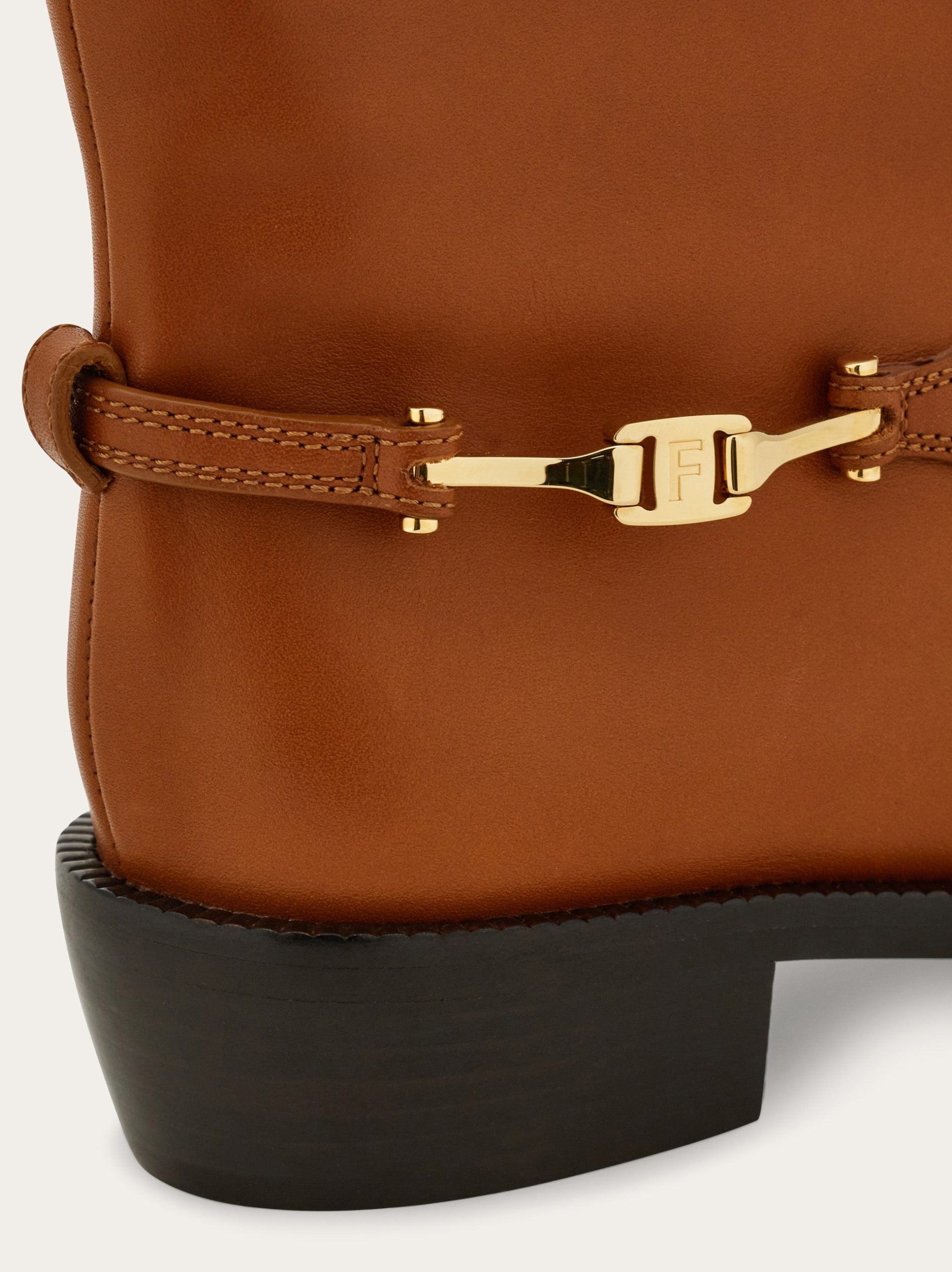 Ferragamo F buckle knee boot - Image 7